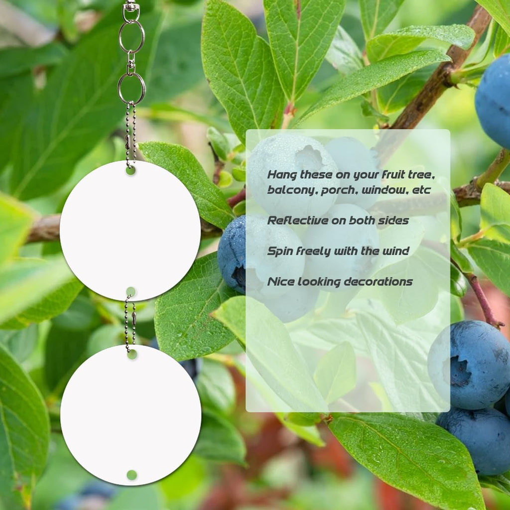 Keep Birds Away Mirror Disc, Hanging Reflectors to Scare Birds Away from Your House and Garden, 16 Round Discs