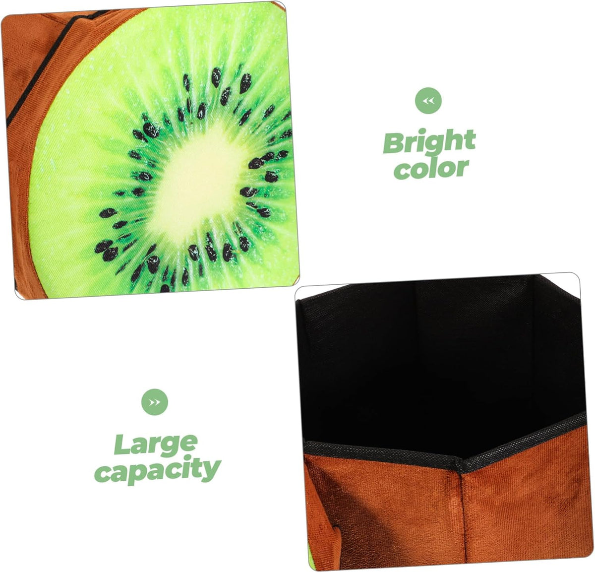 COLLBATH Fruit Stool Box Storage Folding Seat for Living Room Bedroom Boys and Girls' Room Fruit Stool