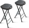 COOZMENT 24-Inch Folding Stool with Handle, Folding Bar Stool with Non-Slip Feet,Folding Chair,Indoor and Outdoor Foldable Stool for Adults,500 lbs Capacity,Kitchen,Game Room(13"×11.5"×24")
