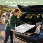 3ft Rectangular Folding Table for All-Occasion, Foldable Table with HDPE Tabletop and Steel Legs, Durable and Stable Small Folding Table, Perfect for Camping, Picnic, Party, Indoor & Outdoor