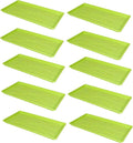 SUNPACK 10" x 20" Heavy Duty Mesh Plastic Seed Starting Tray, Lime Green, 1" (Pack of 10) - Ensures Water Drainage and Aeration, Perfect for Greenhouses or Indoor Gardening