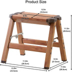 AZUMAYA PC-401 Folding Step 11.5" Inches Height Aluminum Frame Material, W13.0 x D11.0 x H11.5, Wooden Pattern Printed Surface Finish