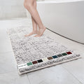 Muddy Mat Chenille Bathroom Rugs Quick Dry Microfiber Mats Non Slip Washable, Extra Thick, Soft and Highly Absorbent Bath Mats for Bathroom, Kitchen, and Shower Floor - White Runner 59"X24"