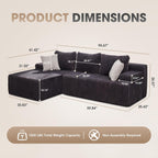 Hobestluk Couch Modular Sectional Sofa L-Shape Lounge Cloud Couch