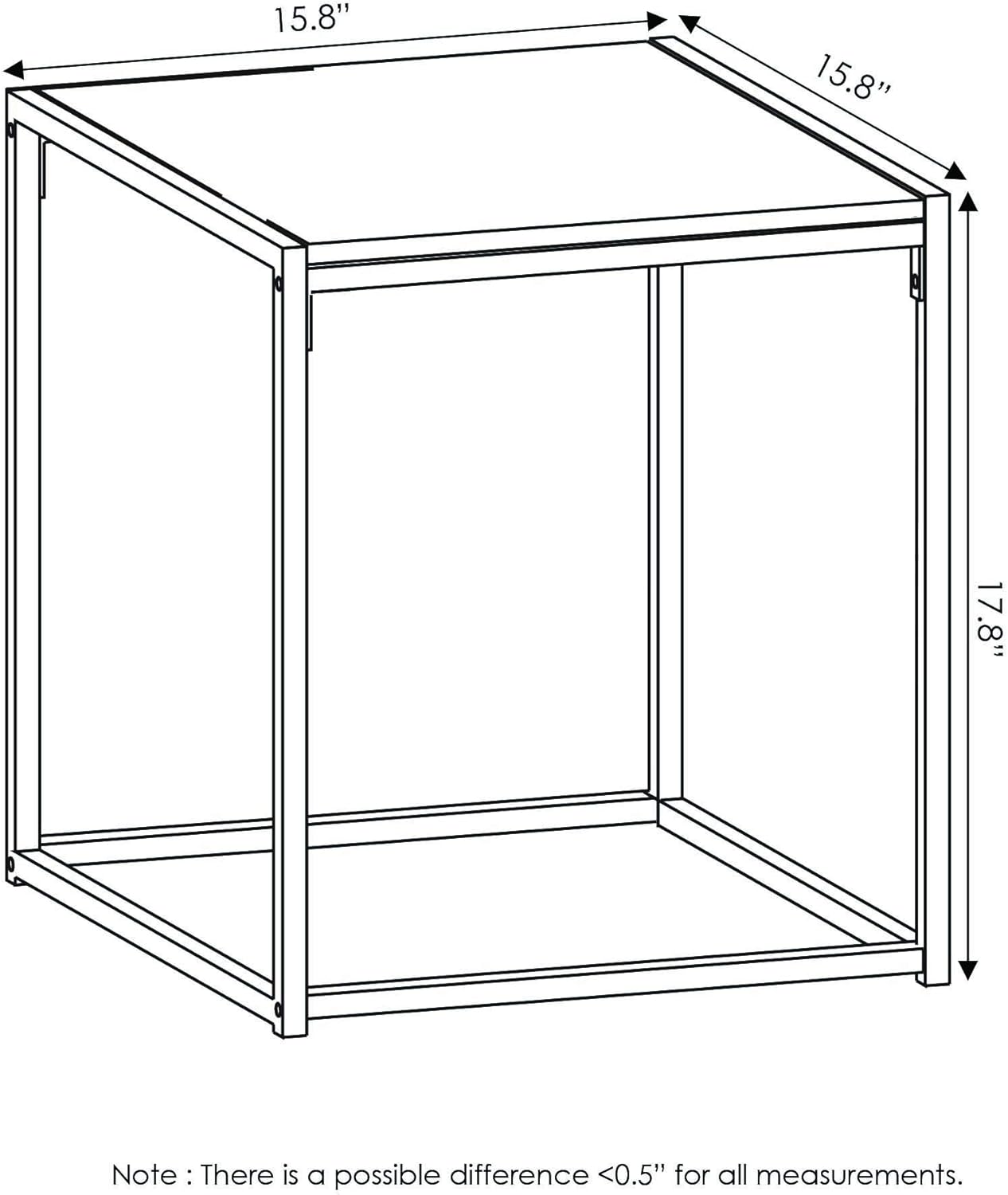 Furinno CAMNUS Metal Frame Living Room Table Set, French Oak Grey | Easy Assembly, Modern Coffee Table and Side Tables Set, End Table, for Couch, for Living Room, Bedroom, Home Office