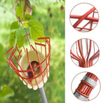 COCONUT Fruit Picker Pole with Basket Telescoping, 10 FT Fruit Picker Tool for Mango Orange Lemon Apple, Fruits Catcher Tree Picker for Getting Fruits