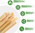 Bamboo Stakes 8FT, 8 Feet Natural Bamboo Plants Stakes, 1" D Thicker Heavy Duty Garden Stakes 10 Pack for Tomatoes, Beans, Flowers, Potted and More Climbing Plants