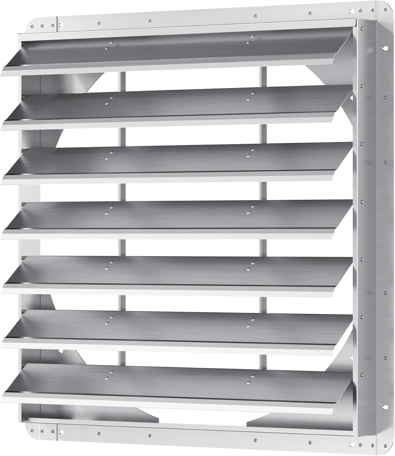 30 Inch Galvanized Shutter Exhaust Louver Vent, Automatic Gravity Shutter Louver Vent for Home Attics, Workshops, Barn, Greenhouse (Motor&Blades are not Included)
