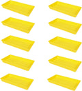 SUNPACK 10" x 20" Heavy Duty Mesh Plastic Seed Starting Tray, Yellow, 2.3" (Pack of 10) - Ensures Water Drainage and Aeration, Perfect for Greenhouses or Indoor Gardening