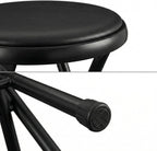 24 Inch Folding Stool Chair, Black Foldable Stool for Adults Portable, Lightweight Collapsible Bar Stool with Padded Seat, Compact Fold Up Stool for Parties, Weddings, Indoor Outdoor Use