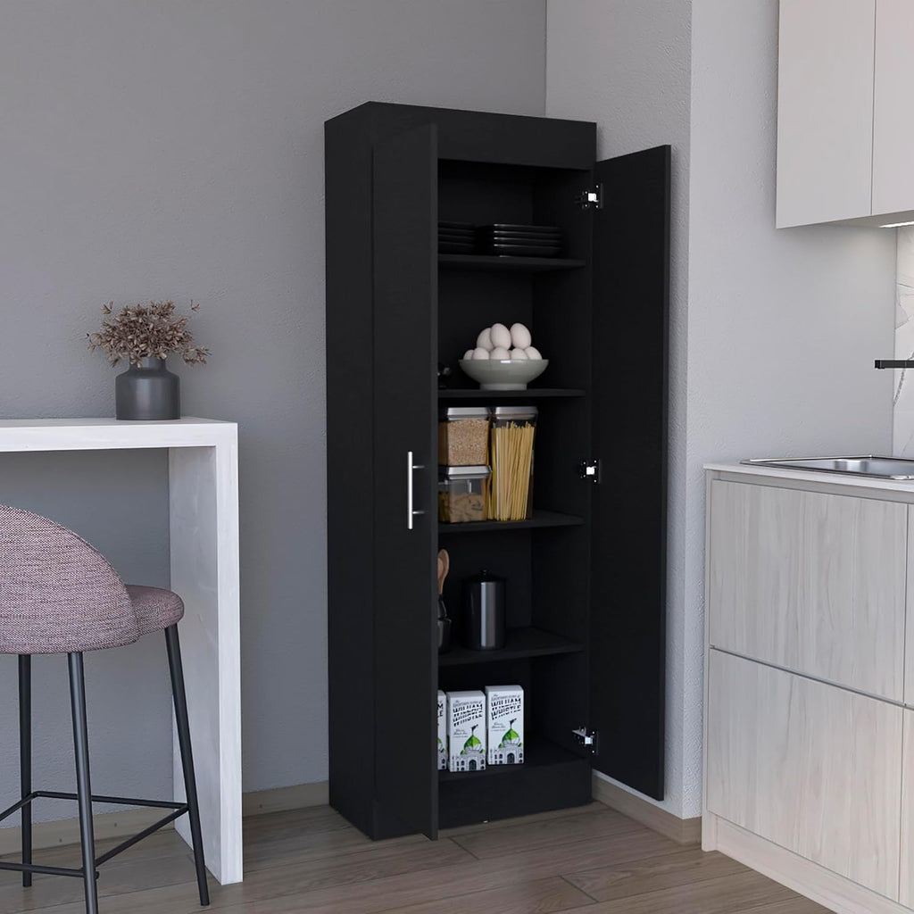 Pantry Cabinet Clinton, Kitchen, Black