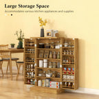 White Adjustable Shelves Food Pantry Cabinet, Small Kitchen Storage Cabinet with Doors & Multi-Tier Shelves, for Living Room Dining Room Entryway Garage, 23.6x11.8x40.9 Inches
