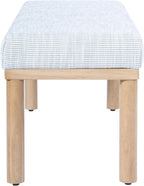 HomePop 47.5" Oslo Bench - Blue Pinstripe Fabric