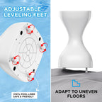 26" Pool Stools for Underwater, Pre-Weighted Pool Bar Stool Prevents Floating, Easy Assembly Non-Float Submersible Seats, Vinyl-Safe Waterproof Chairs for Inground Pool, Sun Shelf & Patio-White