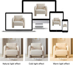 33.5" Modern Accent Chair, Velvet Single Sofa for Living Room,Comfy Arm Chair Leisure Armchair Single Sofa Chair with Curved Arm for Living Room, Apartment,Bedroom,Beige