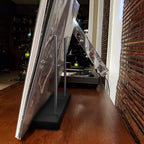 KAZAKA Tabletop Vinyl Record Holder - Display Now Playing, Holds Any Size Record - Doubles, Triple Gatefolds, Box-Sets (Black)