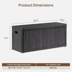 SICOTAS Storage Bench 40.2" Wide Shoe Bench with Lift Top Large Wooden Storage Chest Trunk Modern Blanket Chest with 2 Safety Hinges & Seating for Bedroom Entryway Living Room Hallway