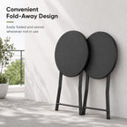 2 Pack Cocktail Table, 32 Inch Folding Table, High Top Round Tables, Black | No Assembly,Bistro Tall Folding Table for Commercial Furniture, Wedding, Banquet, Party, Indoor Outdoor Use