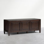 SIMPLIHOME Connaught Entryway Storage Bench - 51 inch Wide Solid Wood Storage Trunk Seat in Dark Kona Brown, Traditional Bench for Entryway or Living Room with Lift-Up Lid and Decorative Moulding