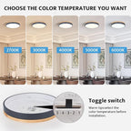 15.7" Minimalist Style Flush Mount Dimmable Ceiling LED Lightning Fixtures Close to Ceiling Easy Install for Bedroom Bathroom Laundry Room Porch Kitchen