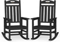 Outdoor Rocking Chair Set of 2,HDPE Patio Rocking Chair,All Weather | Relax in Gentle Rock, Create Comfort Everywhere, Share Relaxing Moment Together, Withstand Changing Seasons, Timeless Style