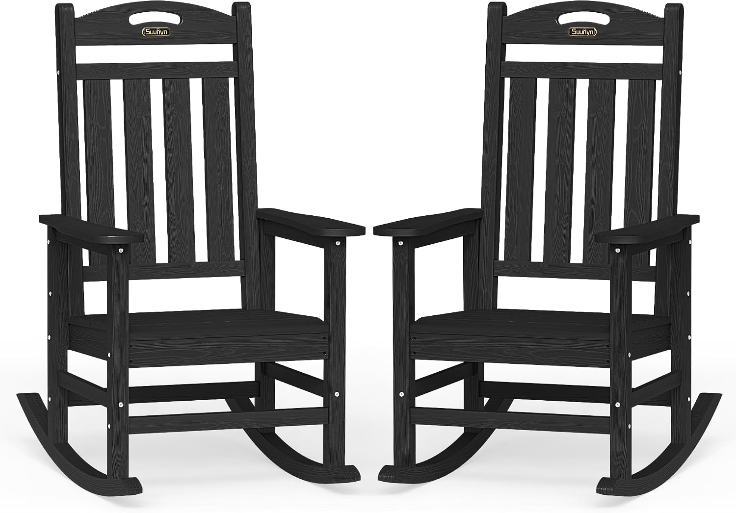 Outdoor Rocking Chair Set of 2,HDPE Patio Rocking Chair,All Weather | Relax in Gentle Rock, Create Comfort Everywhere, Share Relaxing Moment Together, Withstand Changing Seasons, Timeless Style