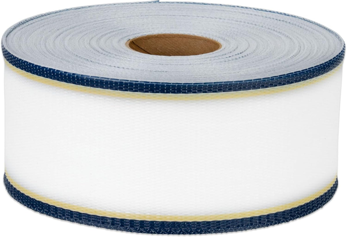 Lawn Chair USA Replacement Lawn Chair Webbing - Webbing for Lawn Chairs, Beach and Camping. UV-Resistant Webbing Strap Made with Durable Polypropylene (3" x 550', St. Augustine White)