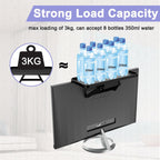 TETVIK TV Top Shelf Screen Adjustable Monitor Top Shelf Storage Bracket Tray Mount Computer Bracket for Cellphone Stand, Media Boxes, Game Console, Router, Speakers Black 2 Pieces