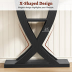 FAVOOSTY Entryway Table, 3 Tier Hallway Table, Console Tables for Living Room, Narrow Entrance Table with Storage, Sofa Table Behind Counch, Accent Table for Entry Foyer, Black
