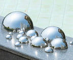 6pcs Hollow Hemisphere Ball Gazing Ball Half for Outdoor Decoration Shopping Mall Decor Wall Decorated (Silver)
