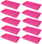 SUNPACK 10" x 20" Heavy Duty Mesh Plastic Seed Starting Tray, Magenta, 2.3" (Pack of 10) - Ensures Water Drainage and Aeration, Perfect for Greenhouses or Indoor Gardening