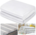 6 Mil Clear Greenhouse Plastic Sheeting,Transparent Plastic Film for Greenhouse, Resistant Polyethylene Film for Farm,Garden (9.8ftx24.6ft)…