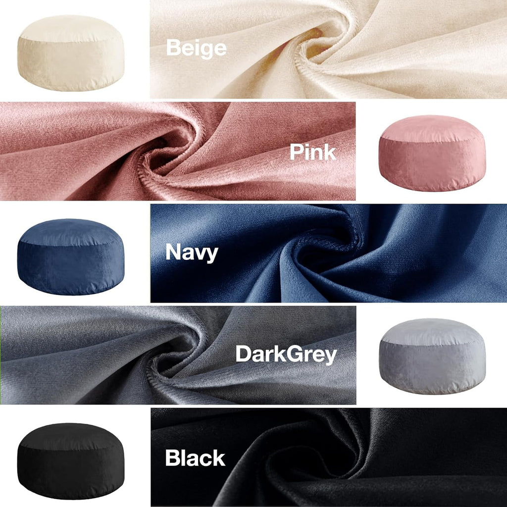 3 Ft Bean Bag Chair,Bean Bag Chairs for Living Room,3 Foot,Dark Grey | Bean Bag Chairs for Adults,Memory Foam Filling,Beanbag with Filler Included,Soft Velvet Cover,Pocket & Pull-Handle