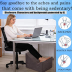 Version that Modern Pouf Ottoman,Relax Stool,Floor Poufs for Couch | Foot Rest for Under Desk at Work.With Washable Cover.For Living Room,Bedroom,Patio,Perfect to Rest Your Feet (Dark Grey)