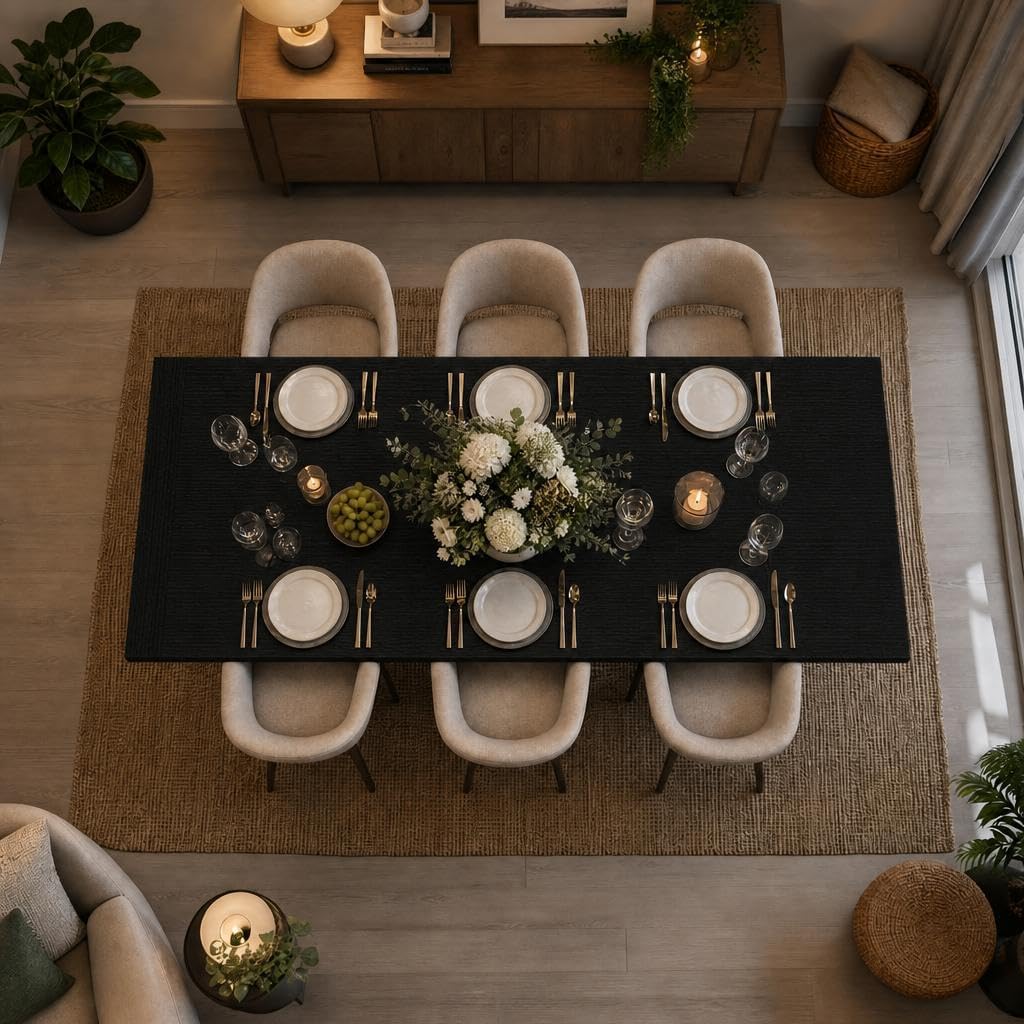 GAOMON Farmhouse Dining Table for 6-8 People, Farmhouse Dining Table, 71 in Long Kitchen Tables with Wooden Sturdy Legs, 6 ft Large Rectangular Counter for Dinner, Kitchen, Dining Room（Only Table）