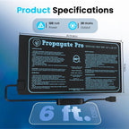 Seedling Heating Mat | Fits (1) Standard 1020 Tray | Germination Grow Heat Pad for Seed & Starter Plants Soil Warmer for Indoor Home Gardening (10x20 Double + Heating Thermostat)
