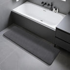 Yimobra Bathroom Runner Rugs 72"x24" Non Slip Washable Memory Foam Bath Mat, Super Soft Water Absorbent Hallway Carpet for Vanity Tub Shower, Dark Gray