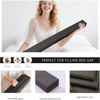 Bed Gap Filler Mattress Extender for Between Mattress and Wall | Close Gap Between Mattress and Headboard or Wall, Bed Space Crack, Removable Cover, Queen/King 39"x6"x8"