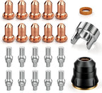 ARCCAPTAIN 23Pcs IPT60 Plasma Cutter Torch Consumables, .035" Plasma Cutter Accessories for ARCCAPTAIN CUT55 NON-HF, CUT55 MP and CUT60 Non-HF, Work with 30-40A Current