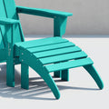 Costaelm Adirondack Chair Footrest Foldable Ottoman, Folding Ottoman Outdoor Foot Rest for Patio Waterproof, Adirondack Ottoman Outdoor, Turquoise