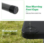 8Ft Folding Table Plastic Portable with Built in Handle & Steel Legs Black | 500LBS Capacity Portable Handle and Non-Slip Feet Indoor Outdoor Perfect for Parties, Dining, Weddings, Camping and BBQ