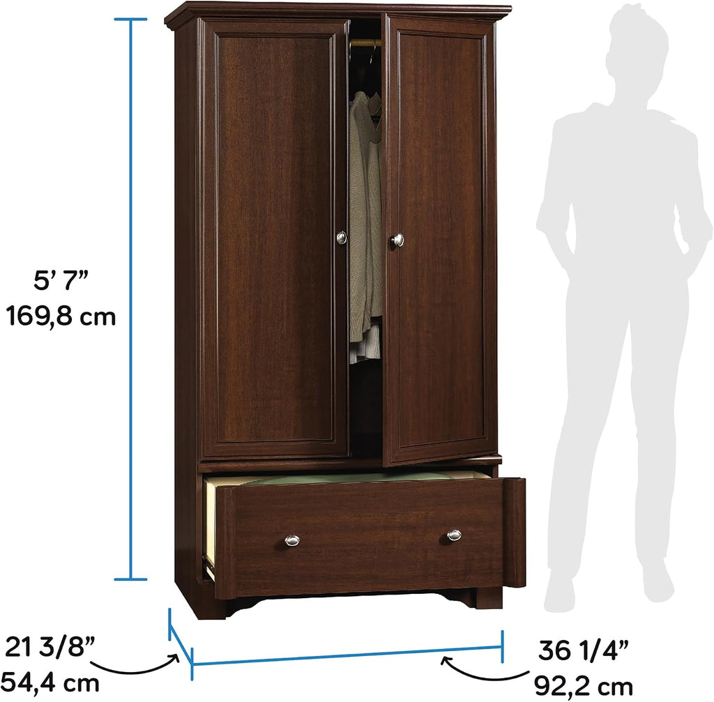 Sauder Palladia Armoire, Select Cherry finish