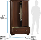 Sauder Palladia Armoire, Select Cherry finish
