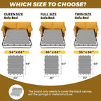MYLIFESION Sleeper Sofa Support Board, Queen Size (54”x64”) | Sofa Bed Board for Pull Out Couch, Folds Up with Frame, Under Mattress Bar Shield