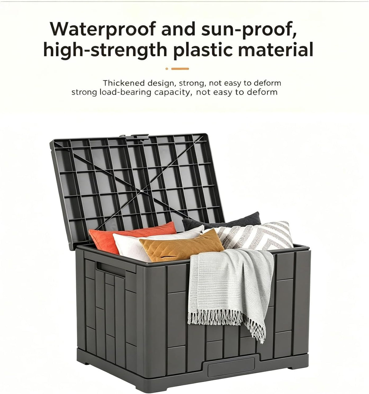 4.deck Boxes Outdoor Waterproof, Package Delivery Boxes For Outside, Features Extra-large Storage Space, Outdoor Storage Box With Lock Slot, for A Wide Range Of Applications(X-Large)