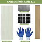 Greenhouse Hoops 120pcs, Sunwuk Garden Hoops for 1-3.5ft Wide Raised Bed, 30 Sets of 5.6ft Long Super Bendable Fiberglass Support Hoops Frame, Mini Greenhouse Flat for Row Cover (S Size)