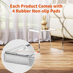 Acrylic Step Stool Small Stool, Clear Acrylic Foot Stool for Bathroom Bedroom Kitchen Holds Up to 250lbs Clear (with Non-Slip, 12.6'' x 9'' × 9.8'')