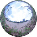 Durable Stainless Steel Gazing Ball, Hollow Ball Mirror Globe Polished Shiny Sphere for Home Garden (13.8 Inch)