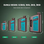 SUNLU 2000g Standard Resin for 3D Printer, Fast-Curing Photopolymer Resin for LCD/DLP/SLA Printers, 395-405nm UV, Low Shrinkage and High Precision, 2KG White