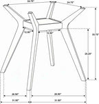 Coaster Home Furnishings Paxton Square Wood Counter Height Dining Table Base Brown 122178